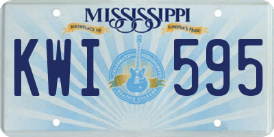 MS license plate KWI595