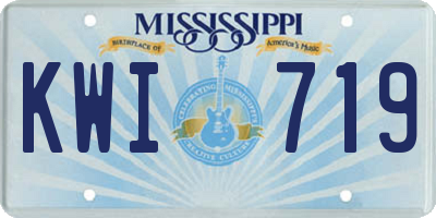 MS license plate KWI719