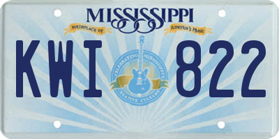 MS license plate KWI822