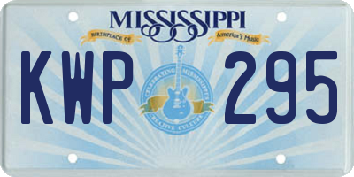 MS license plate KWP295