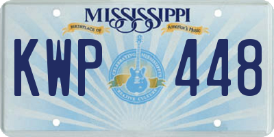 MS license plate KWP448