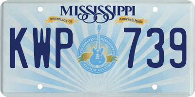 MS license plate KWP739