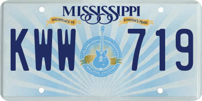 MS license plate KWW719