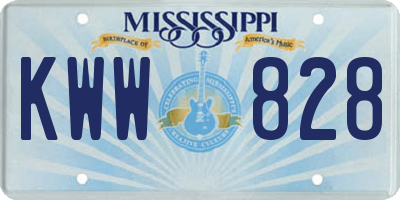 MS license plate KWW828
