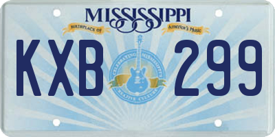 MS license plate KXB299