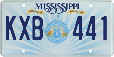 MS license plate KXB441