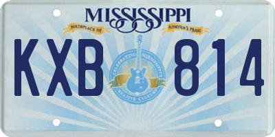 MS license plate KXB814
