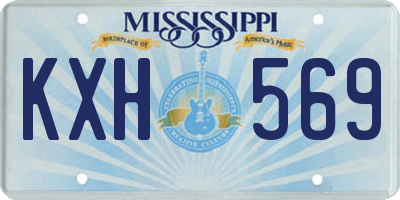MS license plate KXH569