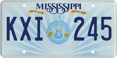 MS license plate KXI245