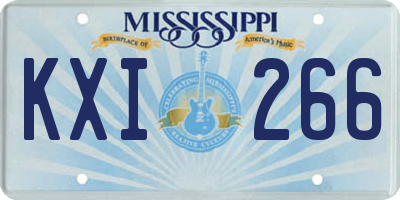 MS license plate KXI266