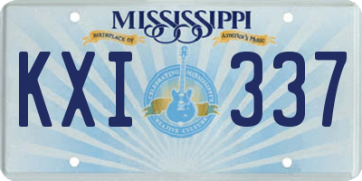 MS license plate KXI337