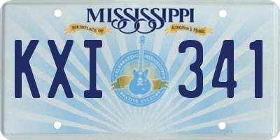MS license plate KXI341