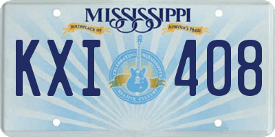 MS license plate KXI408