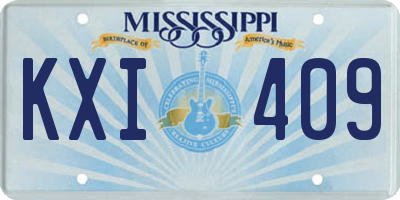 MS license plate KXI409
