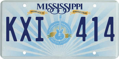 MS license plate KXI414