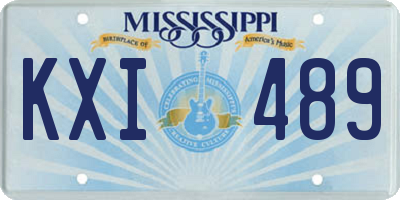 MS license plate KXI489