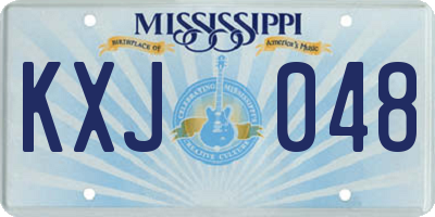 MS license plate KXJ048
