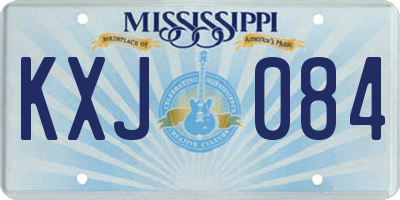 MS license plate KXJ084