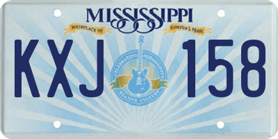 MS license plate KXJ158