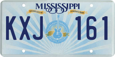 MS license plate KXJ161