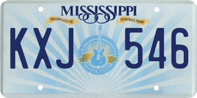 MS license plate KXJ546
