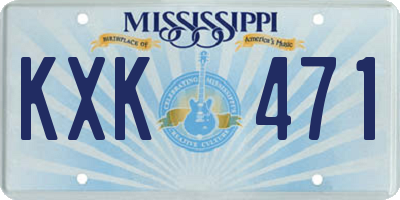 MS license plate KXK471