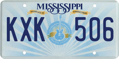 MS license plate KXK506