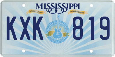 MS license plate KXK819