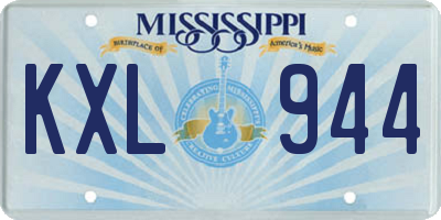 MS license plate KXL944