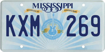 MS license plate KXM269