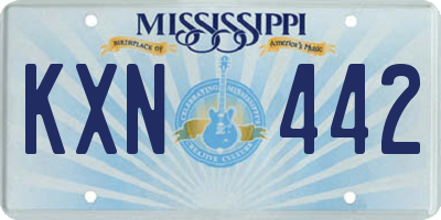 MS license plate KXN442