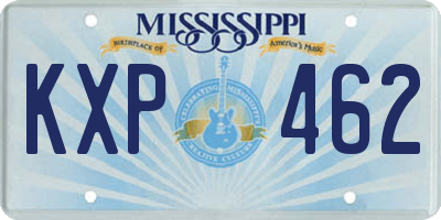 MS license plate KXP462