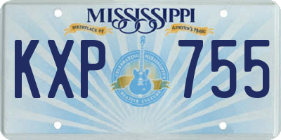 MS license plate KXP755