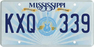 MS license plate KXQ339