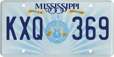MS license plate KXQ369
