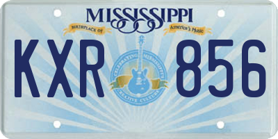 MS license plate KXR856