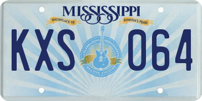 MS license plate KXS064