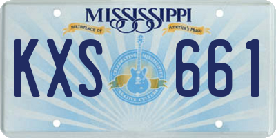 MS license plate KXS661