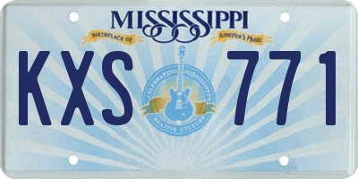 MS license plate KXS771