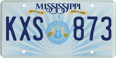 MS license plate KXS873