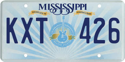 MS license plate KXT426