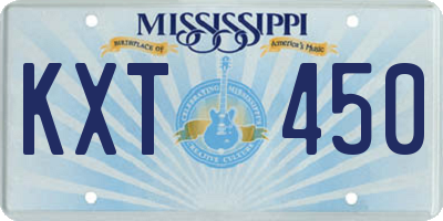 MS license plate KXT450