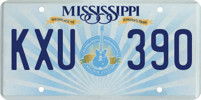 MS license plate KXU390