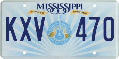 MS license plate KXV470
