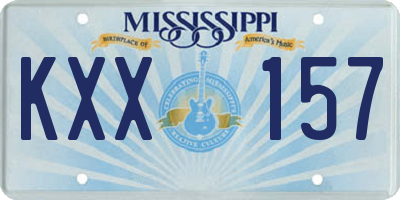 MS license plate KXX157
