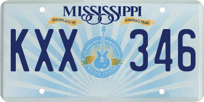 MS license plate KXX346