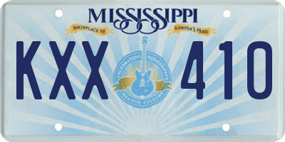 MS license plate KXX410