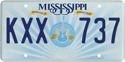MS license plate KXX737
