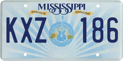 MS license plate KXZ186