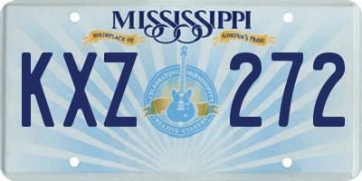 MS license plate KXZ272